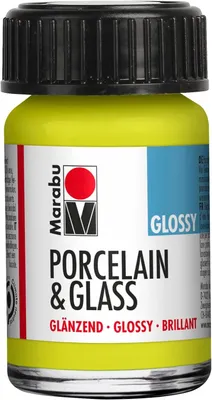 Produktbild von Marabu Farbe "Porcelain & Glass" glänzend 15 ml reseda