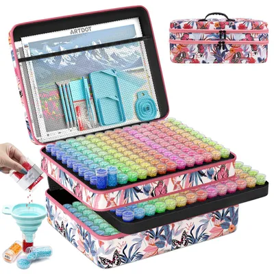 Aufbewahrungsbox mit 420 Fächern für Diamond Painting, Zubehör