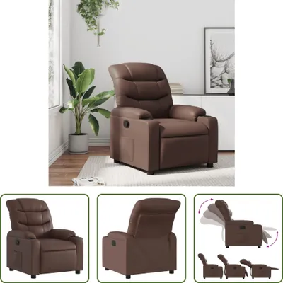 Image de The Living Store fauteuil inclinable en simili cuir marron