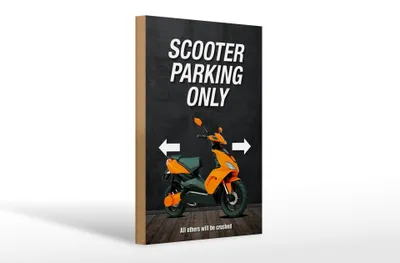 Produktbild von Holzschild Spruch 20x30cm Scooter parking only all others