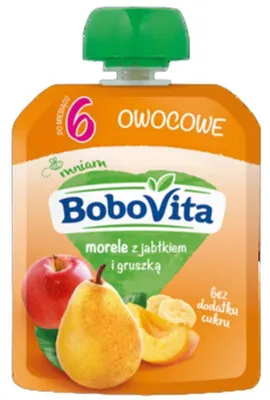 Obrázok produktu pre BoboVita Jablkovo-marhuľové pyré pre deti od 6 mesiacov 80 g