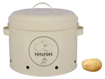 Image de Boîte à conserver pommes de terre - L 23,3 x l 27,5 x H 21 cm - Acier