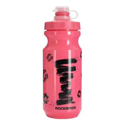 Produktbild von ROCKBROS Trinkflasche 600ml Auslaufsicher BPA-frei Einhändig, Sportflasche für Fahrrad Rosa