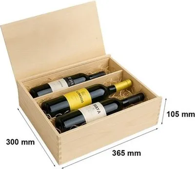 Produktbild von Holzgeschenkbox für Wein K-953