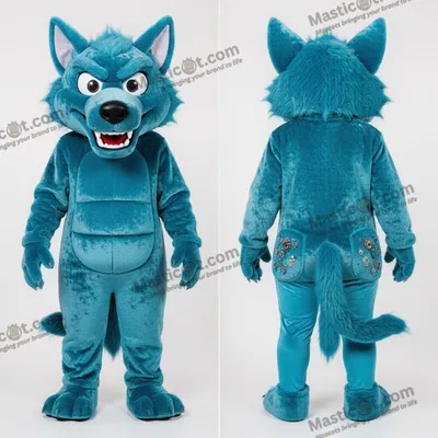 Obrázok produktu pre Modrý plyšový maskot vlka