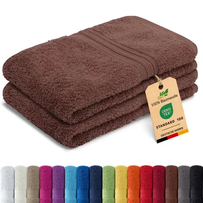 Produktbild von 2er-Set ARIZONA Handtuch-Serie von AR Line – 100% Baumwolle, 500 g/m², 2er-Set Gästetücher 30x50 cm, Farbe: Schokobraun