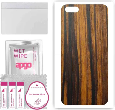 Produktbild von apgo Rückseite Schutzfolie, Skin, kompatibel mit Honor 7S Honor Play 7, Hinten Displayschutzfolie aus Vinylfolie, kratzfest, einfache Montage - Tigerwood
