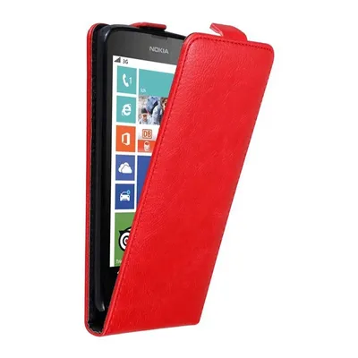 Image de Cadorabo Housse pour Nokia Lumia 630 / 635 Housse de protection en rouge Flip Etui Housse de téléphone portable Case Cover