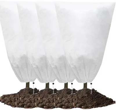 Image de Housse de protection hivernale pour plantes 80 x 100 cm, protection contre le gel, avec fermeture éclair