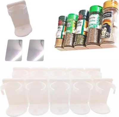 Imagen del producto de Estante para hierbas de cocina - Organizador blanco para hierbas - Organizador de cajones para la cocina - Organizador de cajones - Almacenamiento de cocina para diferentes tipos de hierbas
