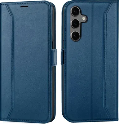 Produktbild von Handyhülle für Samsung Galaxy S24 Hülle Flip Case klappbare Tasche Schutzhülle, Blau
