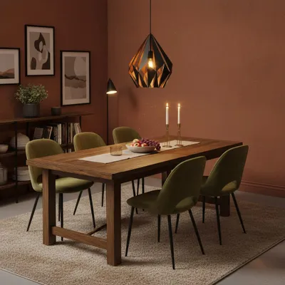Image de Luminaire suspendu Carlton 1 rond, Ø x H : 385 mm x 110 cm, noir/cuivre, productTiles.product.images.aiGenerated