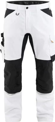 Produktbild von Blakläder Malerhose Stretch 1771, Farbe:Weiß/Schwarz, Größe:C48