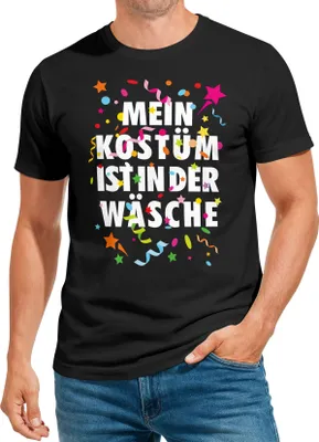 Produktbild von Herren T-Shirt Fasching Karneval Kostüm Verkleidung Last Minute Faschingskostüme Männer Funshirt Moonworks®