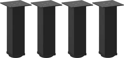 Image de vidaXL Pieds de table basse 4 pcs. noir 42-44 cm acier