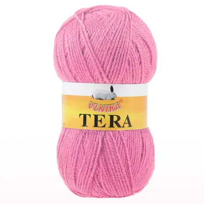 Produktbild von 100g Strickgarn TERA Uni Strickwolle Handstrickgarn Klassikgarn Farbwahl 1/2, Farbe:125 rosa