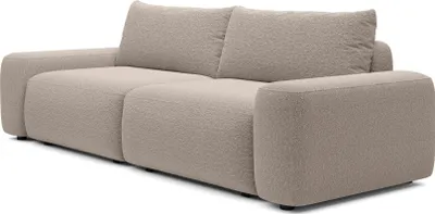 Zdjęcie produktu dla FURNLUX Sofa Loop beżowo-czarna 257 cm / Kolor główny: beżowy / Wymiary: 257 x 87 x 105 cm