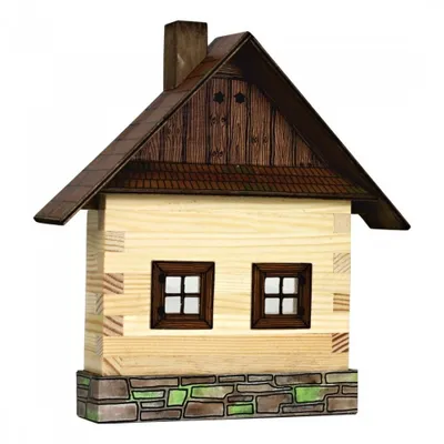Produktbild von Wandbild mit dem Motiv einer architektonischen Darstellung der Vorderseite eines Hauses
