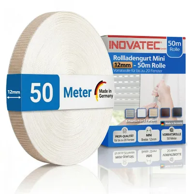 Produktbild von INOVATEC 50 m Rollladen Gurtband Mini 12 mm beige