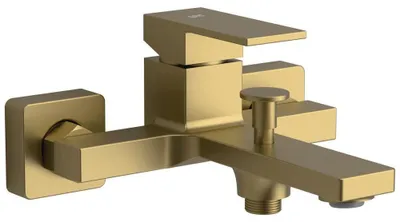 Obrázok produktu pre Vaňová nástenná batéria CUBEMIX, matná zlatá