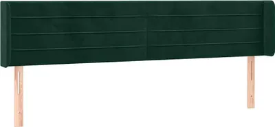 Produktbild von vidaXL Kopfteil mit Ohren Dunkelgrün 183x16x78/88 cm Samt