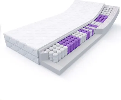 Produktbild von MSS e.K. MEDIC Taschenfederkernmatratze 90 x 200 x 20 cm, 7-Zonen Federkernmatratze mit Komfortschaum und Microfaser-Bezug, Matratze für Kinder und Erwachsene, Härtegrad H3