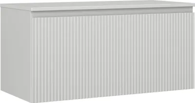Immagine prodotto di Mexen Rivel mobiletto da bagno sotto lavabo 100 cm con piano, 1 cassetto, scanalato, grigio opaco - 91A20-10047-1-BFC62