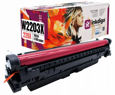 Produktbild von Inkdigo Toner W2203X ohne Chip für HP Color LaserJet Pro 4202, 4202dn, 4202dw, 4202dwe – Magenta, 5500 Seiten,, KI-generiertes Bild