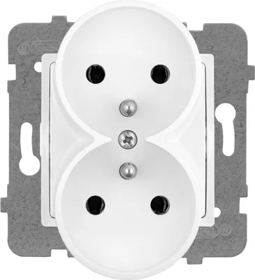 Image de Double Prise F/U Blanc Rosa