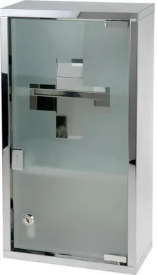 Produktbild von ORION HAUSAPOTHEKE Verbandschrank Medizinschrank aus Stahl Wandschrank für Medikamente mit Schlüssel