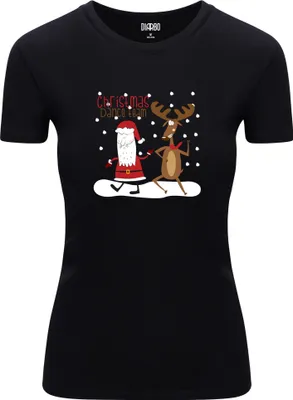 Produktbild von Diarbo Damen Weihnachts-T-Shirt Weihnachtsgeschenk Weihnachtstanzteam Schwarz Gr.XXL