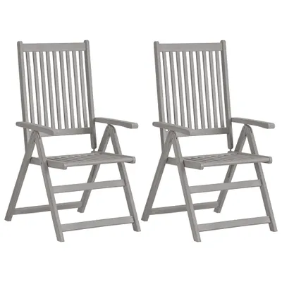 Produktbild von vidaXL Verstellbare Gartenstühle 2 Stk. mit Auflagen Massivholz Akazie