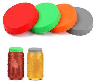 4er-Pack Silikon-Dosendeckel, Getränkeabdeckungen, 4 Farben