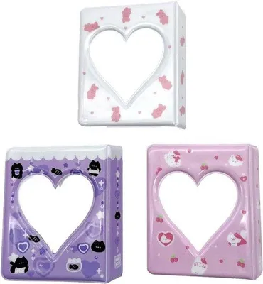 Produktbild von 3-fach-Instant-Fotoalbum, 36-fach-6x9cm-Fotokaart-Halter, herzförmiger tragbares kleines Fotoalbumbuch für Fotosammlung