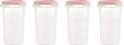 Zdjęcie produktu dla Miniland Dolce Hermetycznie zamykane pojemniki na żywność, 4x330 ml, różowe