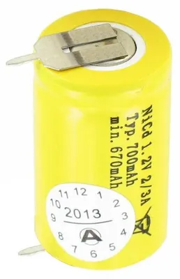 Productafbeelding van Vervangingsaccu KR-600AE 2/3 A, cadmium-nikkel (NICD) accu met 1 printplaat (geen origineel Sanyo product)