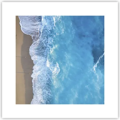 Produktbild von Poster - Poster ohne Rahmen - Strand Rand Meer - 30x30 cm - Wand Bild - Wanddeko - Wandbilder - Kunstposter - Wandposter - Bilder - Kunstdruck - Wanddekoration - Wandbild - P2XAC30x30-5118