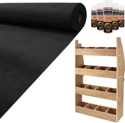 Image de 11m² de moquette noire et étagère Citroën Berlingo en kit