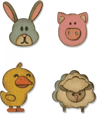 Produktbild von SIZZIX Stanzer Präge Stanzschablone Cutting Die, Critters Tiere 664151