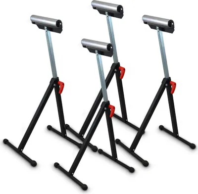 Produktbild von 4x Bituxx Rollenstützbock Stütze Bock Rollenbock Rollenlagerbock bis 90Kg 70 - 112 cm MS-19507