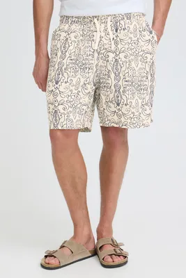 Image de !Solid SDLiam - Short en lin pour homme, bermuda en lin mélangé, coupe classique