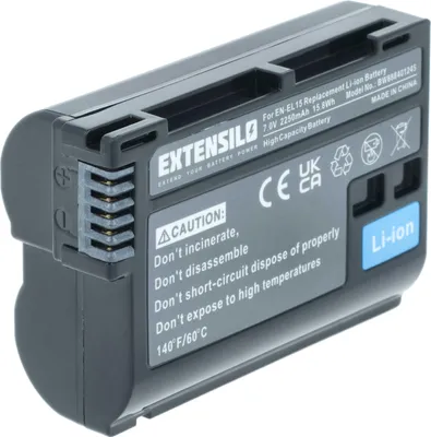 Produktbild von EXTENSILO Akku Ersatz für Nikon EN-EL15b, EN-EL15c, EN-EL15A, EN-EL15 für Kamera (2250 mAh, 7 V, Li-Ion), Infochip