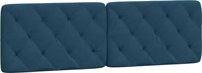 Produktbild von vidaXL Kopfteil-Kissen Blau 160 cm Samt