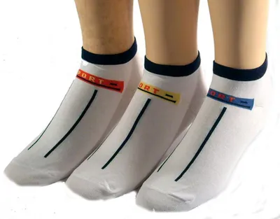 Produktbild von Herren Sneaker Socken 3-er Pack aus Baumwolle Sport Weiß Größe 39-42