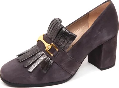 Produktbild von E6482 decollete donna grau UNISA OLIMPO scarpe frange Wildlederschuh Frau