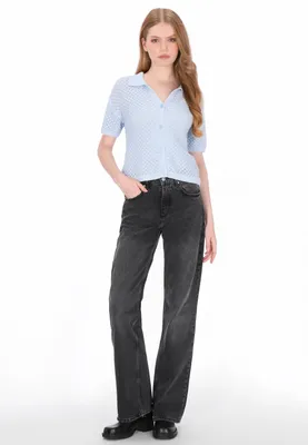 Image de Pull pour femme SAPORTA - bleu clair, taille M/L