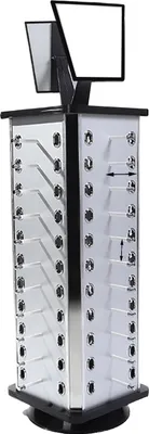 Produktbild von Drehbarer Brillenständer, 44 Paar Kapazität, 360° Drehung, freistehendes Design, mit 2 Spiegeln, L