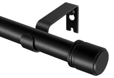 Zdjęcie produktu dla Czarna listwa karniszowa 80-218 cm - Regulowana i solidna listwa karniszowa do zasłon