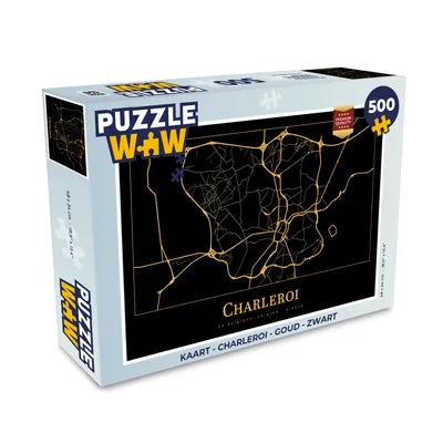 Obrázek produktu pro MuchoWow MuchoWow® Puzzle 500 ks Karta - Charleroi - Zlatá - Černá