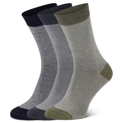 Produktbild von 3 Paar Bambus Viskose Socken mit feinen Ringeln Gr. 39/42 foot-art bamboo:line